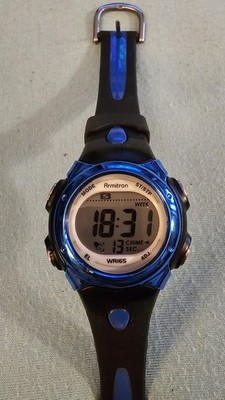 Working Ladies Black and Blue Armitron 45/7025 Digital Watch 