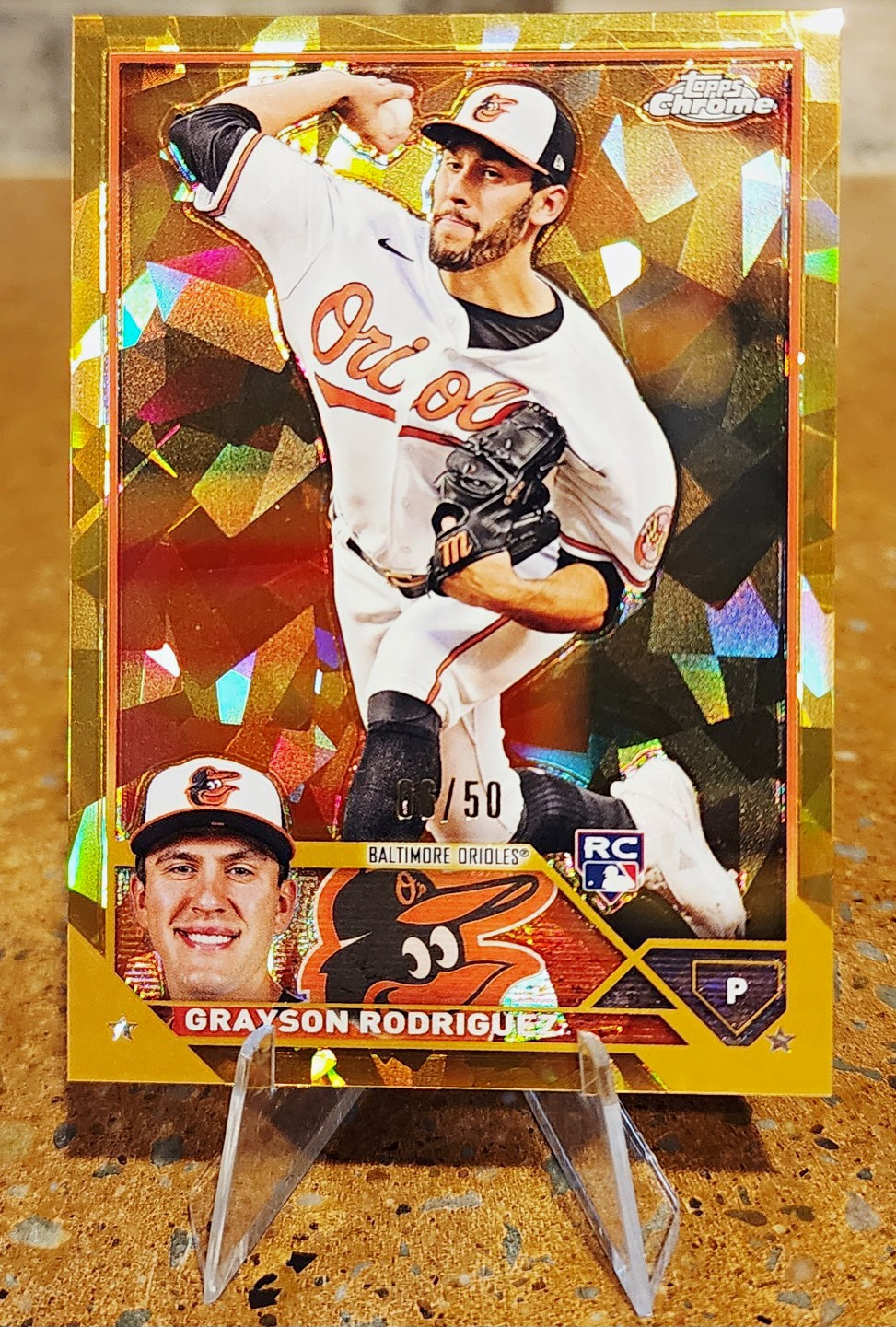 Topps 2023 Chrome Update Series Sapphire GOLD Grayson Rodriguez USCS-50 06/50 RC