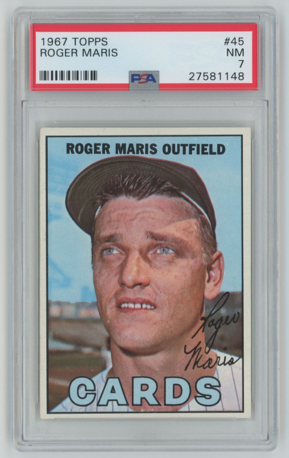 1967 Topps Roger Maris PSA 7 St. Louis Cardinals #45 C54