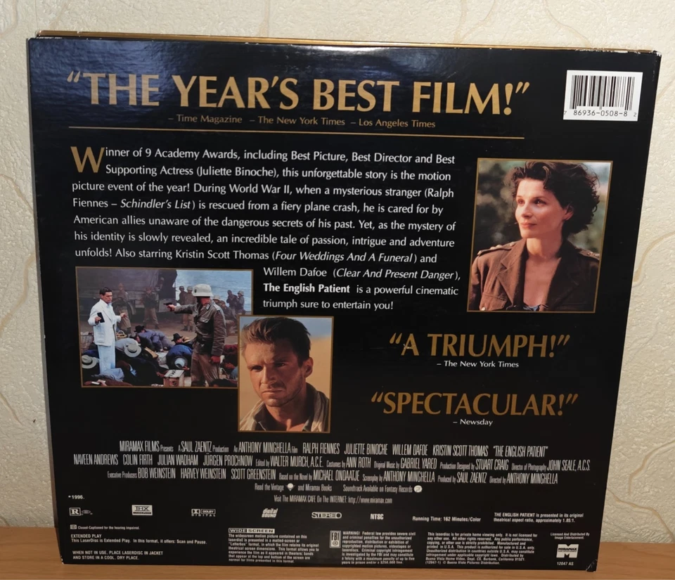 LaserDisc - The English Patient - Ralph Fiennes - NTSC - Bild 2 von 3