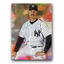Don Mattingly #55 Art Card Limited 27/50 Edward Vela Signed (New York Yankees)