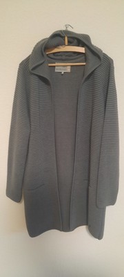 Neuer Damen Strickmantel von Cecill in Grau, Größe M, mit Kapuze   stilvoll