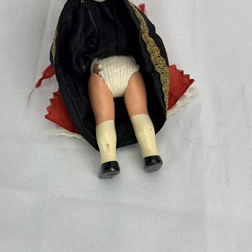 1950's German Black Forest Celluloid Jointed Girl Doll in Traditional Costume 5" - Picture 3 of 13