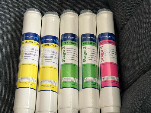Pure Blue H2O 5PC Reverse Osmosis Filter System Replacement Filters - Picture 2 of 2