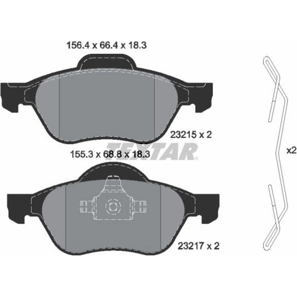 Textar 2321502 Bremsbelagsatz FüR Renault Laguna Wind Twingo E4M BG0 1 KG0 1-image