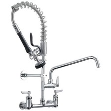 25-Inch High Wall Mount Kitchen Faucet - Ideal for Professional Commercial Use