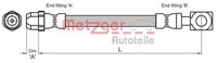 Metzger Autoteile Bremsschlauch 4111436 FüR Mini R53 R50 R52 Cooper Works One