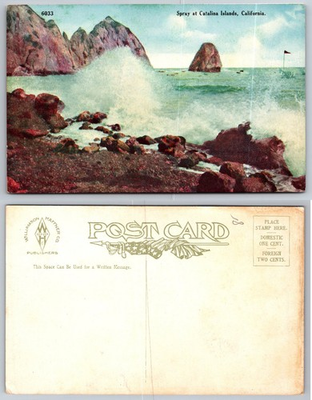 #ad #ad Vintage Postcard Spray at Catalina Islands California Undivided Back c.1900s $3.99