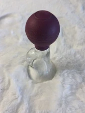 Vintage Red Bulb Glass Manual Suction Breast Pump Reliever