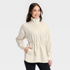 Women's Airy Sleek Long Full Zip Jacket - All In Motion Cream