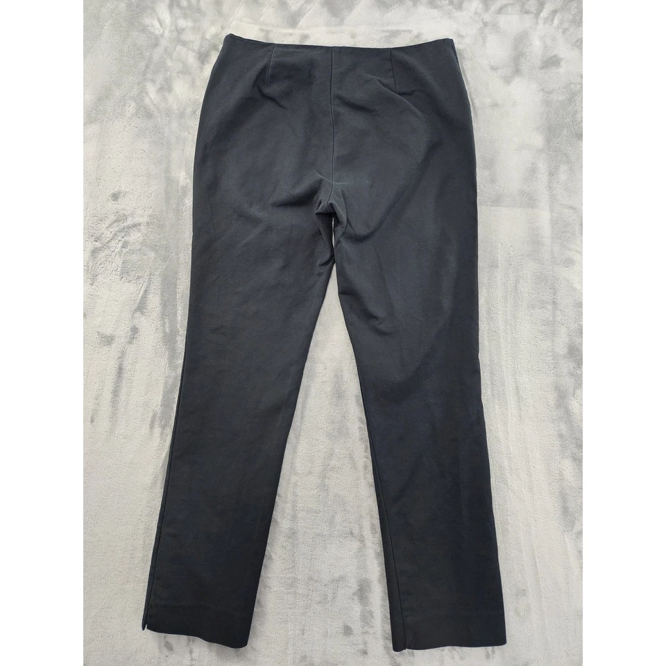 Charter Club Classic Fit Mid Rise Slim Leg Ankle Pants Size 4 Black Side Zip  - Image 2 of 4