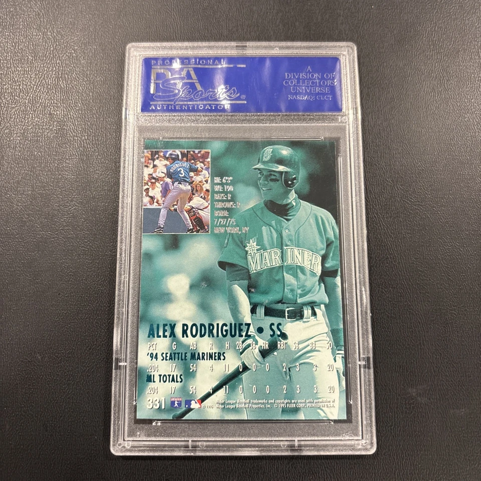 1995 Fleer Ultra - Alex Rodriguez #331 PSA 9 Rookie Card Mint - Image 2 of 2