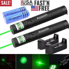 2PCS 990Miles 532nm Green Laser Pointer Pen Astronomy Single Beam Lazer Pet Toy