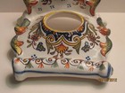 VINTAGE FRENCH PORCELAIN INKWELL WITH SHELL BACK AND PEN REST - NICE - LOOK !!! — photo 8