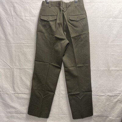 70s Saco Mens USMC Marines Dress Uniform Dacron,Wool Green Pants