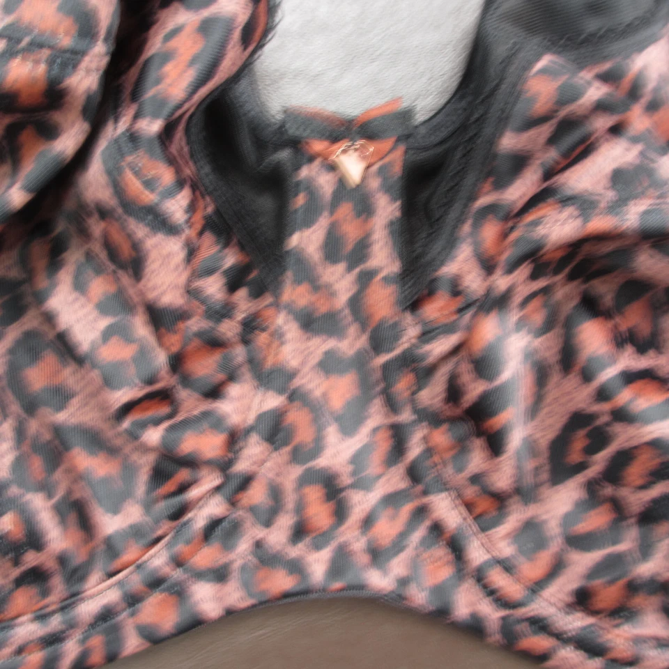 Sujetador Goddess 40H Estampado Leopardo Sin Forro Con Aros Cierre Ajustable Espalda Nuevo Foto 3 de 4