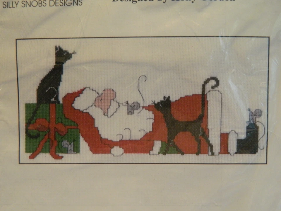 C-25 NUEVO KIT PUNTO DE CRUZ IMAGINATING CONTADO “SNOOZIN SANTA” Foto 2 de 3