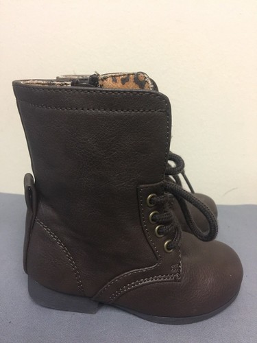 Children's Place Bebé Niña Botas Botas Con Cordones/Cremallera Marrón Talla 6 de UU. | eBay