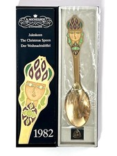 A. Michelsen Weihnachtslöffel 1982 925 Silber vergoldet