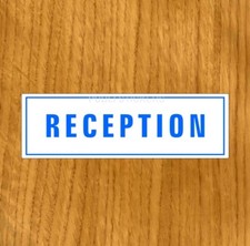 STICKER TAG "RECEPTION" SERVICE SIGN, SAFETY INFO, STICKER