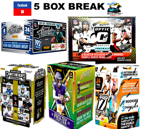 ATLANTA FALCONS 2024 PANINI OPTIC ABSOLUTE PHOENIX NFL 5 BOX BREAK🏈