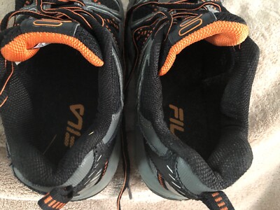 Men\'s FILA Orange & Black Track Sneakers Size 8 New Mens Fila Black And Orange Shoes Size 8 | eBay main image 2