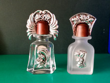 ANTIQUE x 2 PARFUME CONTAINERS RICORDI CRISTALLO DI BOHEMIA EDEN MADE IN ITALY