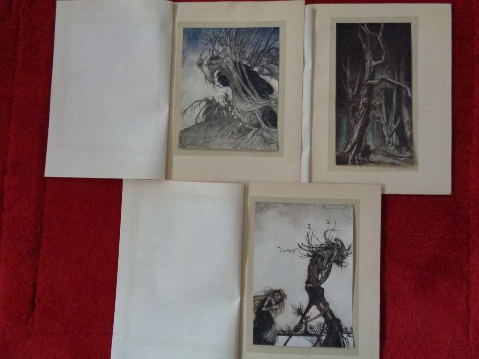 9 x colour Arthur Rackham illustrations – original 1921 prints from ‘Comus'. - image 3 of 4
