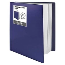 Dunwell Binder with Plastic Sleeves 60-Pocket () - Presentation Blue 1 Pack
