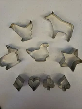 VTG Cookie Cutters D.O.C. Symbols, Unique Animals. Cow, Pointed- Ear Rabbit..