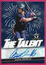 2020 Leaf Valiant Baseball AUSTIN HENDRICK Rookie The Talent Navy Autograph #/50
