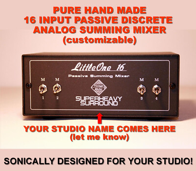 Bestellen Sie Ihren Analog Studio Summing Mixer 4-8-16-32-64 Eingänge - passen Sie Ihre Box an!
