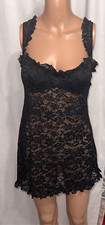 Beautiful Victoria  s Secret Lace Babydoll Dress size 34C Beautiful black Ruffled
