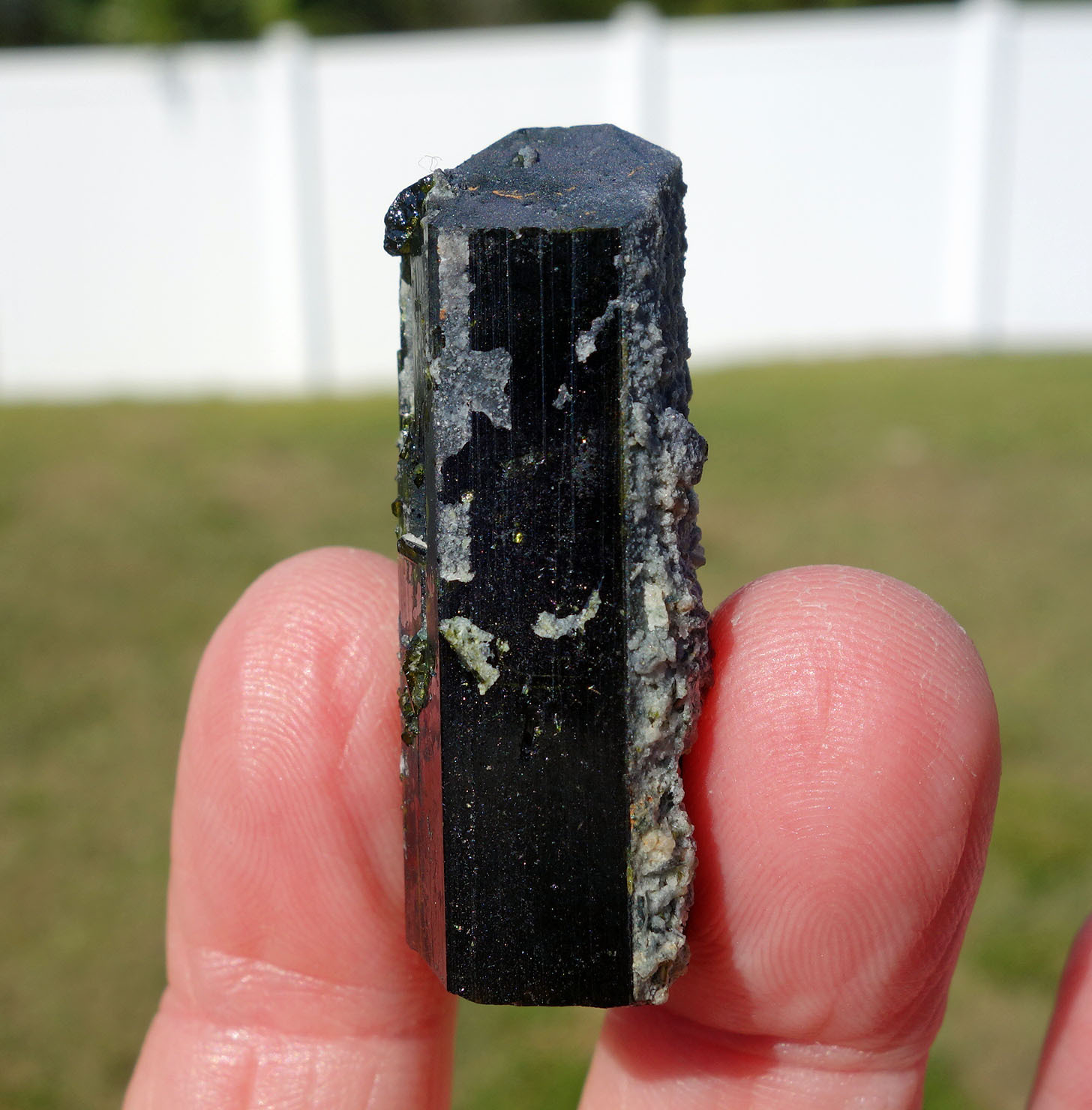 Green EPIDOTE Natural Crystal Point Specimen with Termination from Pakistan 9508