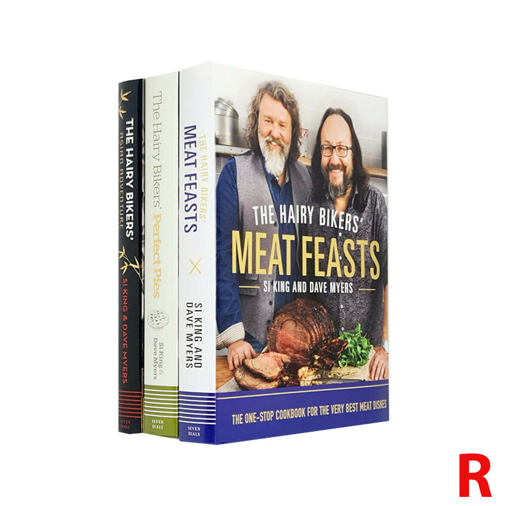 The Hairy Bikers Collection 3 Books Set (Meat Feasts,Perfect Pies,Asian) MEW