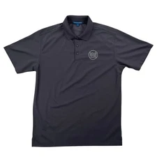 Moe's Moes Polo Shirt Men L Gray Polo Burrito Waiter Restaurant Food Work Cook