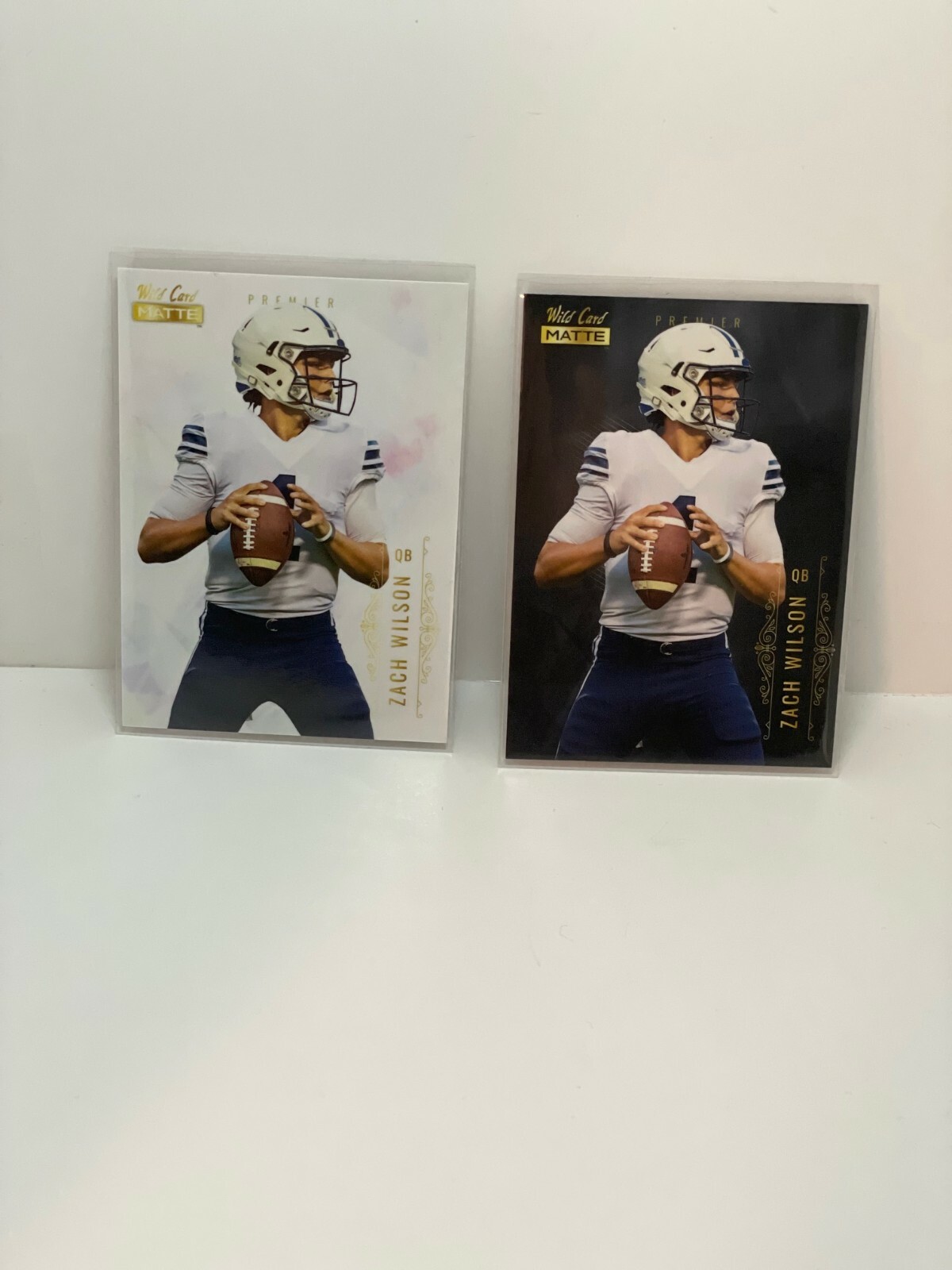 2 - 2021 Wild Card Matte White  & Black Premier ZACH WILSON #MBC-5  RC