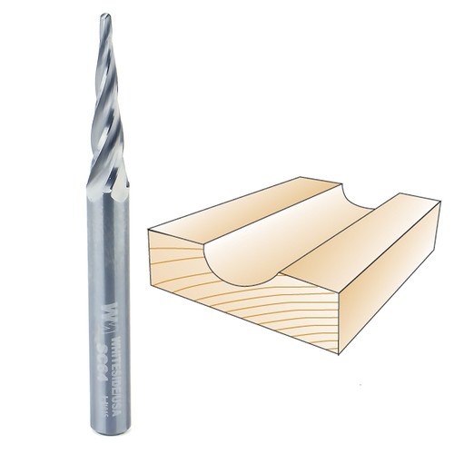 Whiteside Conical Tapered CNC Router Bit 1/16 in. D x 1/32 in. R