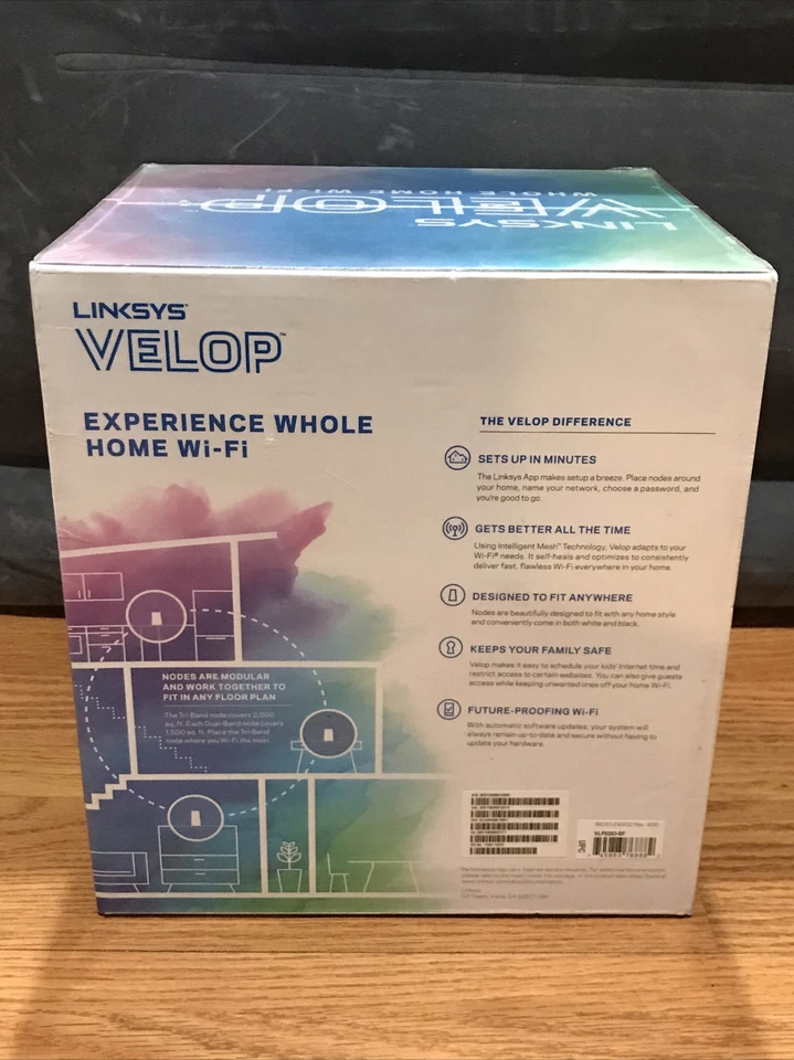 SEALED NEW-Linksys Velop Ac4600 Whole Home WiFi System Tri-band Series VLP0203BF - Image 3 of 4