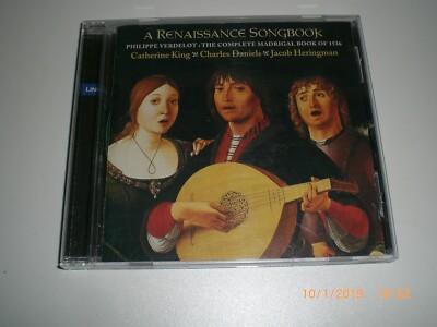 A Renaissance Songbook Audio CD Philippe Verdelot Complete Madrigal | eBay