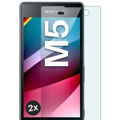 2x Echt Glas für Sony Xperia M5 Panzerfolie HD Hartglas Premium Displayschutz