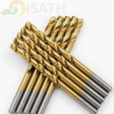 ISATH 1/16"-1/2" Titanium Drill Bits Set HSS Jobber Metal Woodworking Drill Bit