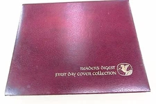 42 First Day Cover Collection Lot Readers Digest Leather Storage Binders 1981-84