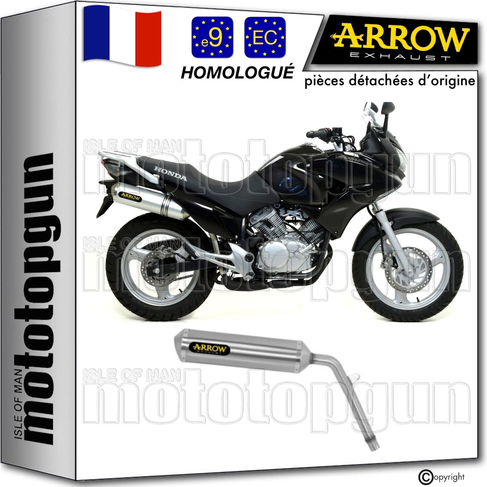Échappement moto Thunder Arrow homologué pour Honda XL 125 V Varadero 2005