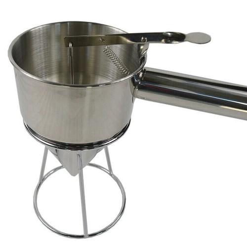 1pc Pancake Batter Dispenser Stainless Steel Funnel Dispenser with Stand Holder - Picture 9 of 11