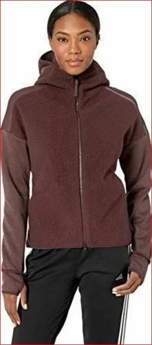 Nuevo Adidas Mujer Chaqueta de Chándal Top con Capucha CW5740 Burdeos S  Msrp | eBay