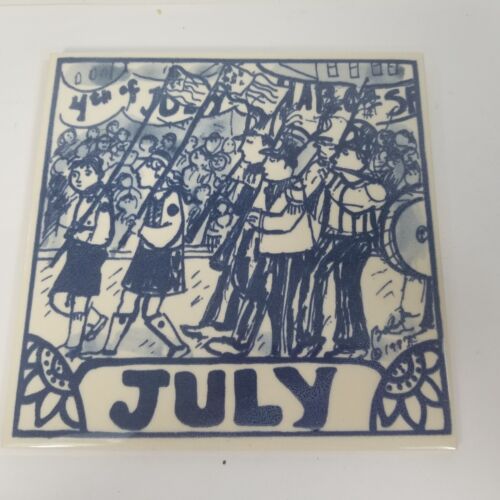 JOHNSON July Calendar Tile England - Picture 1 of 8