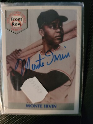 Set of 5 1992 Front Row Monte Irvin New York Giants Baseball  HOF AUTO /25000