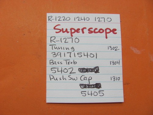 📈SUPERSCOPE TUNING KNOB R-1220 STEREO RECEIVER - Picture 4 of 4