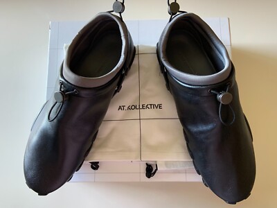 NEW Ecco At.Kollektive 390614-90000 Men s EU43 Saida Leather Shoes BLACK $535